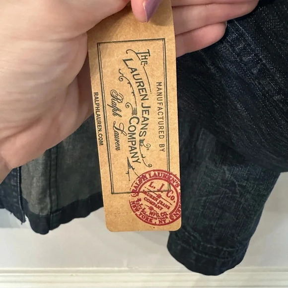 Ralph Lauren The Lauren Jeans Co. Dark Kyoto Loft Women’s Denim Jacket Sz M NWT - Picture 6 of 7